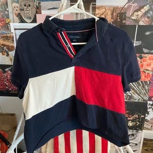 cropped tommy polo